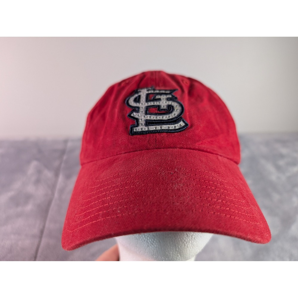 47 Brand Womens St. Louis Cardinals Rhinestone Logo Red Adjustable Baseball Hat